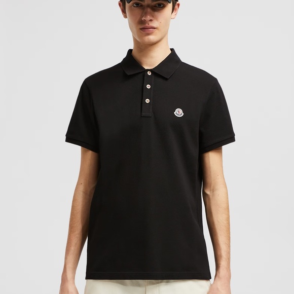 NEW Moncler Logo Patch Cotton Polo Shirt - Picture 6 of 14